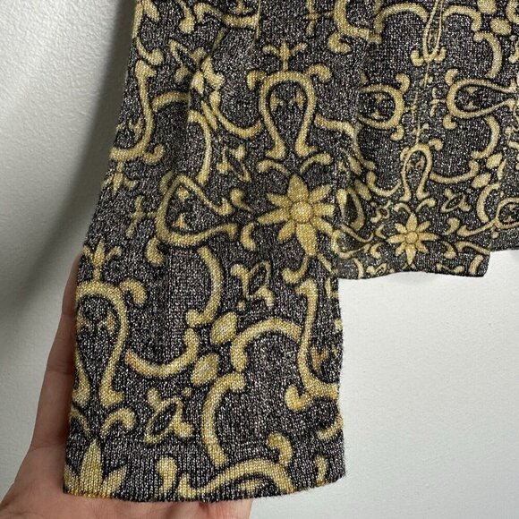 J McLaughlin Long Sleeve knit top Size M Metallic - Picture 4 of 9